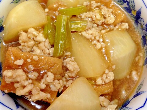 早煮★カブと厚揚げの鶏そぼろあんかけ